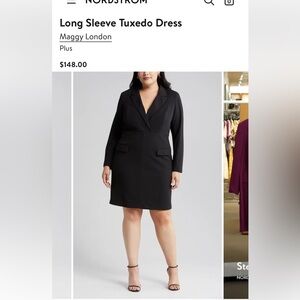 Maggy London Black Tuxedo Dress